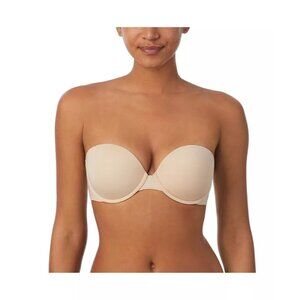 NWT DKNY Smooth Essentials Strapless Lift Bra Sz 36B Beige Bandeau DK7749